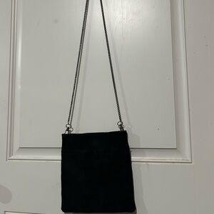 Free People, Black Crossbody Bag with Chain Strap